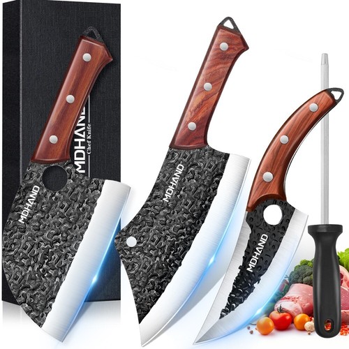 3pcs handmade forged damascus - handmade,